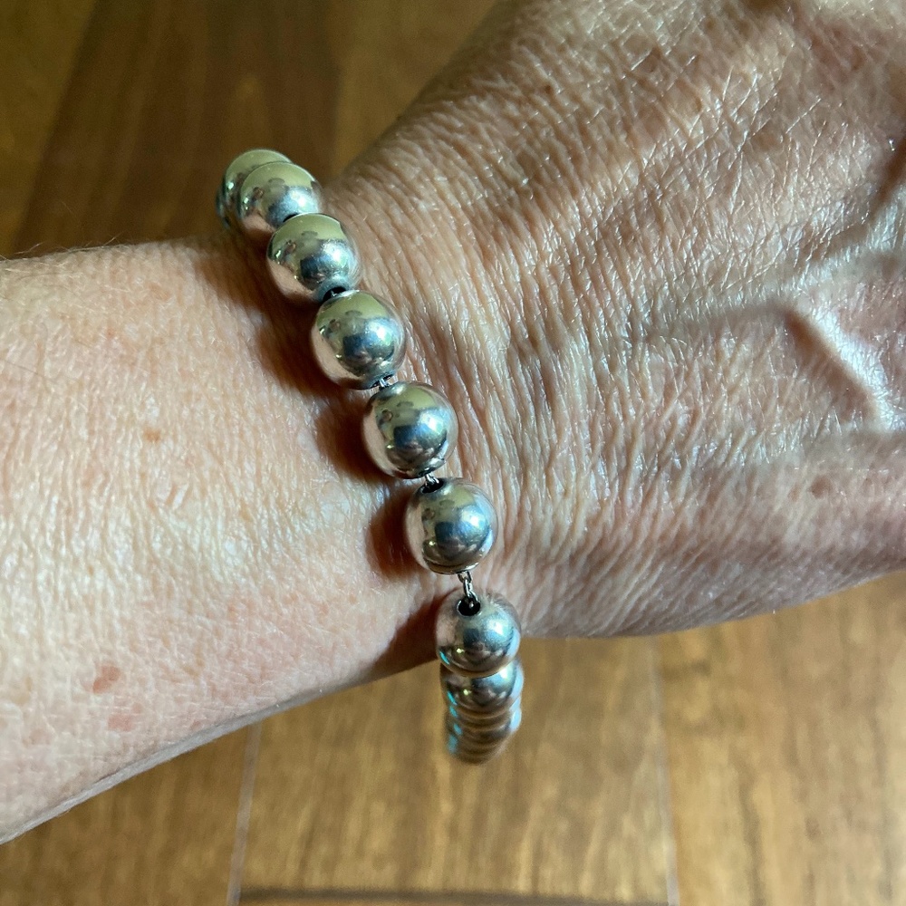 Tiffany & Co. Bead Bracelet with Enamel Blue Heart
